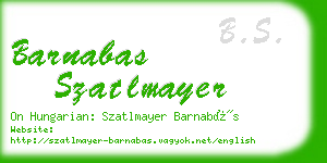 barnabas szatlmayer business card
